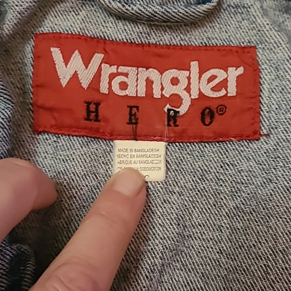 Wrangler HERO Men's Classic Blue Denim Jean Jacket Size Large - Picture 2 of 8